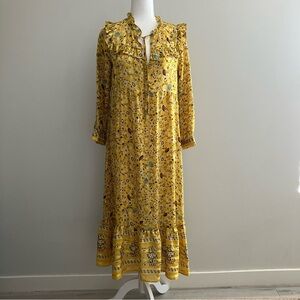 Zara Yellow Floral Maxi Dress